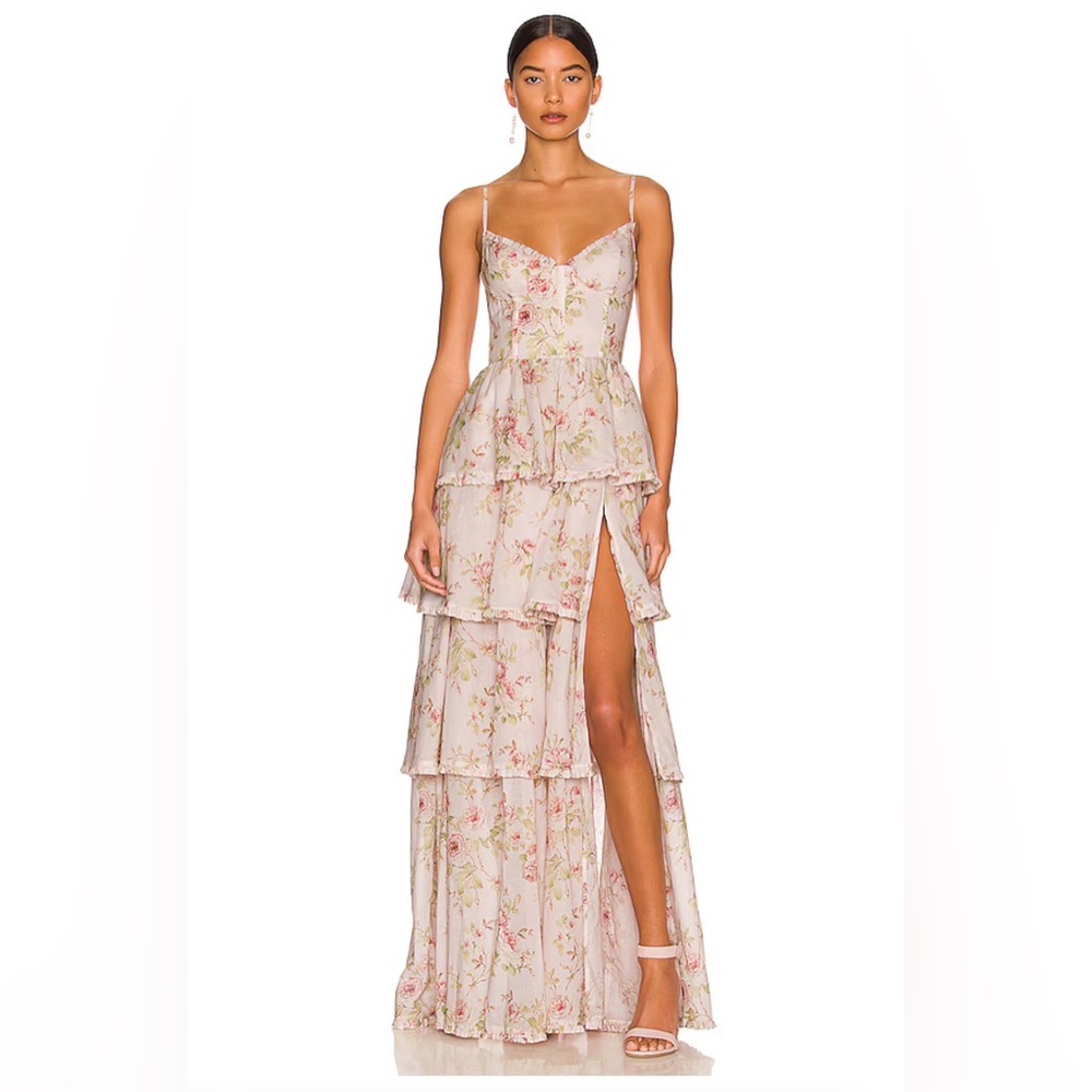 V. Chapman Caterina Dress in Pink Rose Print
Size 2